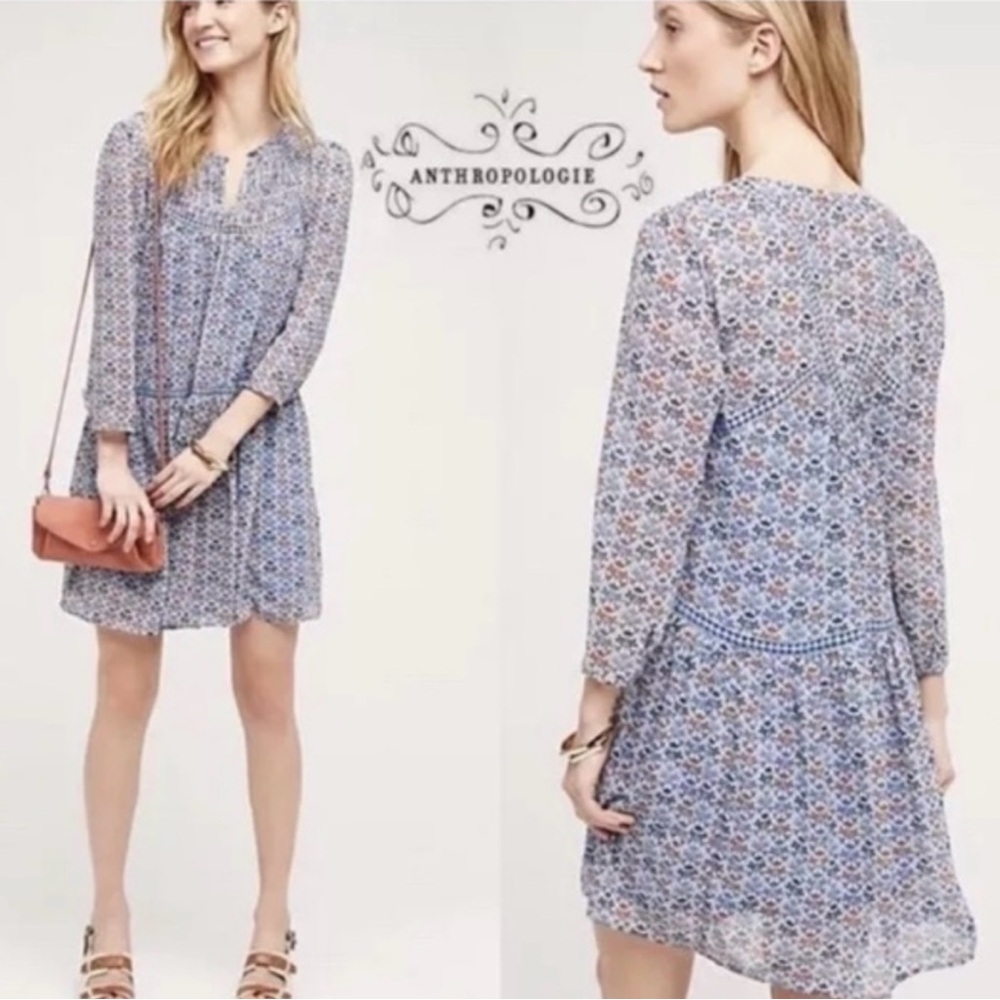 Anthropologie Betony Tiered swing Floral Dress